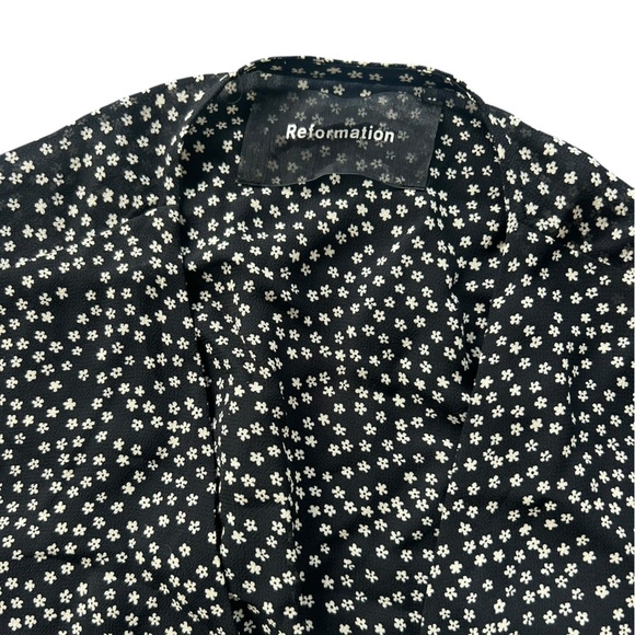 REFORMATION Gjelina Long Sleeve Wrap Mini Dress Size Small - Picture 5 of 9